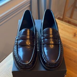 Freda Salvador Women's Elba Slip On Penny Loafer in Espresso